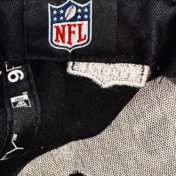 RAIDERS NFL New Era Wool Baseball Cap Trucker Hat Black Embroidered Adjusts OS - Picture 4 of 9